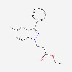 Ethyl 3-(5-methyl-3-phenyl-1H-indazol-1-yl)propanoate