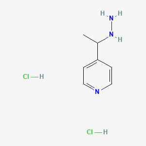 molecular formula C7H13Cl2N3 B1457373 4-(1-Hydrazinoethyl)pyridine dihydrochloride CAS No. 1909305-49-2