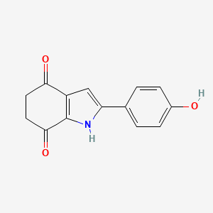 2-(4-Hydroxyphenyl)-5,6-dihydro-1H-indole-4,7-dione