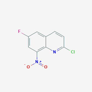 molecular formula C9H4ClFN2O2 B1457374 2-Chloro-6-fluoro-8-nitroquinoline CAS No. 1803580-96-2