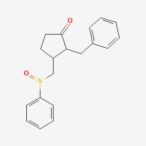 3-[(Benzenesulfinyl)methyl]-2-benzylcyclopentan-1-one