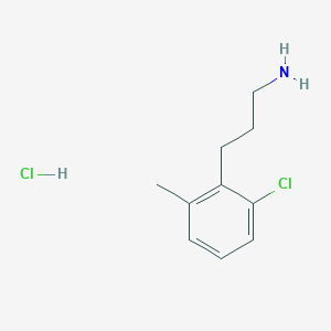 molecular formula C10H15Cl2N B1457375 3-(2-氯-6-甲基苯基)丙基胺盐酸盐 CAS No. 1803599-85-0