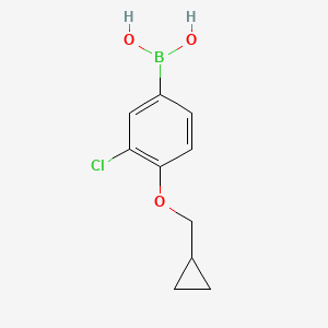 molecular formula C10H12BClO3 B1457376 3-氯-4-(环丙基甲氧基)苯硼酸 CAS No. 1228181-35-8