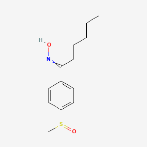 N-{1-[4-(Methanesulfinyl)phenyl]hexylidene}hydroxylamine