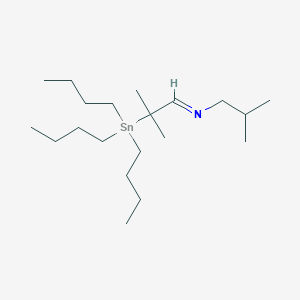 (1E)-2-Methyl-N-(2-methylpropyl)-2-(tributylstannyl)propan-1-imine