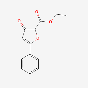 2-Furancarboxylic acid, 2,3-dihydro-3-oxo-5-phenyl-, ethyl ester