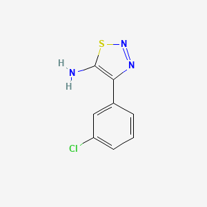 molecular formula C8H6ClN3S B1457379 4-(3-Chlorophenyl)-1,2,3-thiadiazol-5-amine CAS No. 1539779-80-0