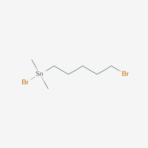 Bromo(5-bromopentyl)dimethylstannane