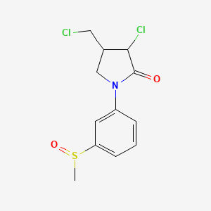 3-Chloro-4-(chloromethyl)-1-[3-(methanesulfinyl)phenyl]pyrrolidin-2-one