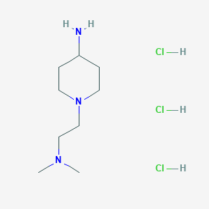 molecular formula C9H24Cl3N3 B1457383 1-[2-(Dimethylamino)ethyl]-4-piperidinamine trihydrochloride CAS No. 1609396-51-1