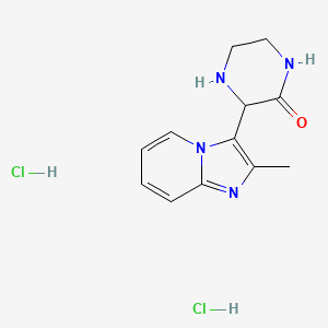 3-{2-Methylimidazo[1,2-a]pyridin-3-yl}piperazin-2-one dihydrochloride