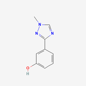 molecular formula C9H9N3O B1457387 3-(1-methyl-1H-1,2,4-triazol-3-yl)phenol CAS No. 1785074-81-8