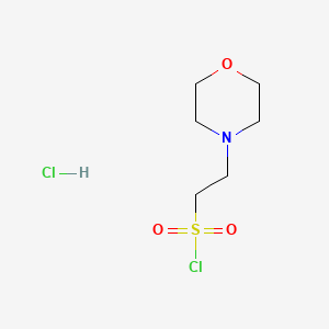 molecular formula C6H13Cl2NO3S B1457388 2-(Morpholin-4-yl)ethane-1-sulfonyl chloride hydrochloride CAS No. 1316220-24-2