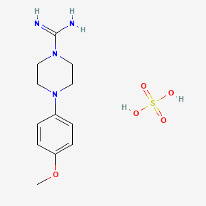 molecular formula C12H20N4O5S B1457391 4-(4-Methoxyphenyl)piperazine-1-carboximidamide sulfate CAS No. 1417567-67-9