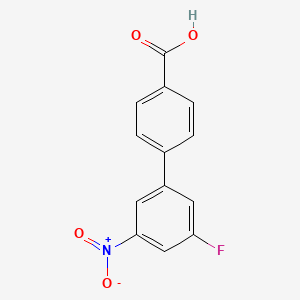 molecular formula C13H8FNO4 B1457395 4-(3-Fluoro-5-nitrophenyl)benzoic acid CAS No. 1437794-79-0
