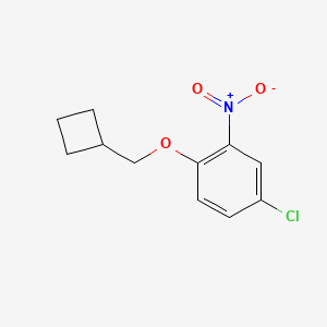 molecular formula C11H12ClNO3 B1457396 4-Chloro-1-(cyclobutylmethoxy)-2-nitrobenzene CAS No. 1803583-46-1