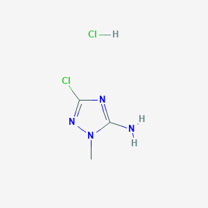 molecular formula C3H6Cl2N4 B1457398 3-Chloro-1-methyl-1H-1,2,4-triazol-5-amine hydrochloride CAS No. 1390655-05-6