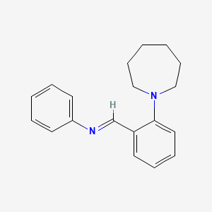 (E)-1-[2-(Azepan-1-yl)phenyl]-N-phenylmethanimine