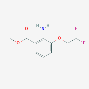 molecular formula C10H11F2NO3 B1457402 2-氨基-3-(2,2-二氟乙氧基)苯甲酸甲酯 CAS No. 1542883-62-4