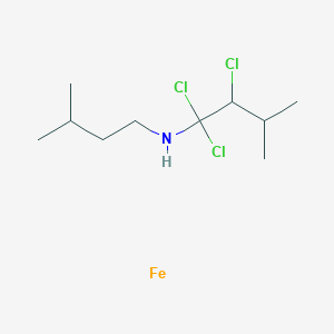 molecular formula C10H20Cl3FeN B14574023 iron;1,1,2-trichloro-3-methyl-N-(3-methylbutyl)butan-1-amine CAS No. 61331-63-3