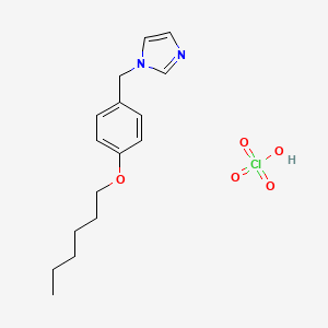 1-[(4-Hexoxyphenyl)methyl]imidazole;perchloric acid