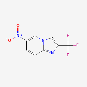 molecular formula C8H4F3N3O2 B1457404 6-Nitro-2-(trifluoromethyl)imidazo[1,2-a]pyridine CAS No. 73221-22-4