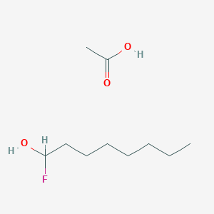 molecular formula C10H21FO3 B14574060 Acetic acid;1-fluorooctan-1-ol CAS No. 61350-06-9