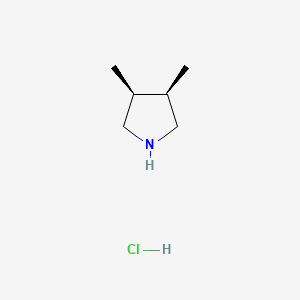 molecular formula C6H14ClN B1457408 cis-3,4-Dimethylpyrrolidine hydrochloride CAS No. 235094-36-7