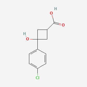 molecular formula C11H11ClO3 B1457409 3-(4-Chlorophenyl)-3-hydroxycyclobutane-1-carboxylic acid CAS No. 1431568-54-5