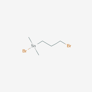 molecular formula C5H12Br2Sn B14574092 Bromo(3-bromopropyl)dimethylstannane CAS No. 61222-11-5