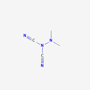 molecular formula C4H6N4 B14574176 Dimethylhydrazine-1,1-dicarbonitrile CAS No. 61519-31-1