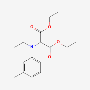 molecular formula C16H23NO4 B14574234 Diethyl [ethyl(3-methylphenyl)amino]propanedioate CAS No. 61372-72-3