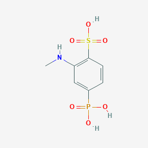 2-(Methylamino)-4-phosphonobenzene-1-sulfonic acid