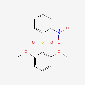 1,3-Dimethoxy-2-(2-nitrobenzene-1-sulfonyl)benzene