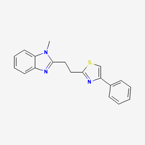 1H-Benzimidazole, 1-methyl-2-[2-(4-phenyl-2-thiazolyl)ethyl]-