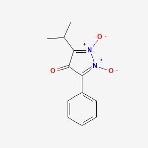 4H-Pyrazol-4-one, 3-(1-methylethyl)-5-phenyl-, 1,2-dioxide