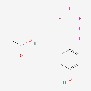 Acetic acid--4-(heptafluoropropyl)phenol (1/1)