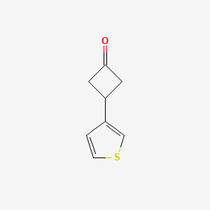 molecular formula C8H8OS B1457474 3-(Thiophen-3-yl)cyclobutan-1-one CAS No. 1541530-71-5