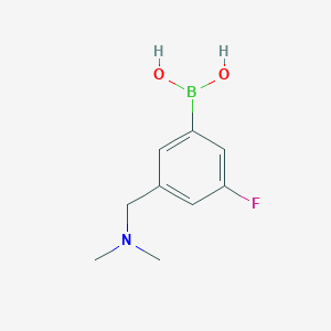 molecular formula C9H13BFNO2 B1457477 3-((二甲氨基)甲基)-5-氟苯硼酸 CAS No. 1672660-86-4