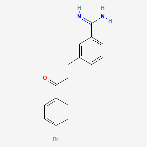 3-[3-(4-Bromophenyl)-3-oxopropyl]benzene-1-carboximidamide