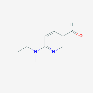 molecular formula C10H14N2O B1457479 6-[Methyl(propan-2-yl)amino]pyridine-3-carbaldehyde CAS No. 1526498-48-5