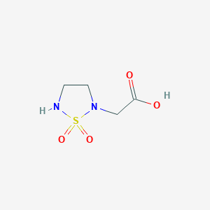 molecular formula C4H8N2O4S B1457480 2-(1,1-Dioxido-1,2,5-thiadiazolidin-2-yl)acetic acid CAS No. 1368437-25-5