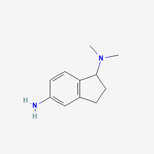 molecular formula C11H16N2 B1457483 N1,N1-二甲基-2,3-二氢-1H-茚-1,5-二胺 CAS No. 1356994-41-6