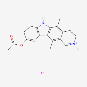 9-(Acetyloxy)-2,5,11-trimethyl-6H-pyrido[4,3-b]carbazol-2-ium iodide