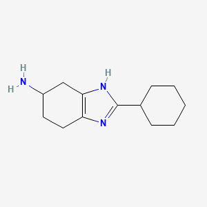 molecular formula C13H21N3 B1457487 2-cyclohexyl-4,5,6,7-tetrahydro-1H-benzo[d]imidazol-5-amine CAS No. 1468543-96-5