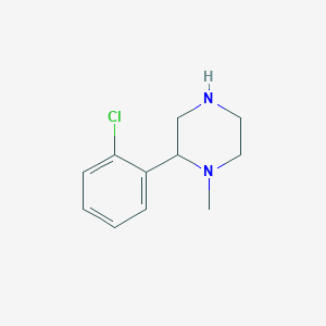 molecular formula C11H15ClN2 B1457488 2-(2-Chlorophenyl)-1-methylpiperazine CAS No. 1018645-91-4