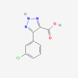 molecular formula C9H6ClN3O2 B1457490 4-(3-chlorophenyl)-1H-1,2,3-triazole-5-carboxylic acid CAS No. 1492195-35-3