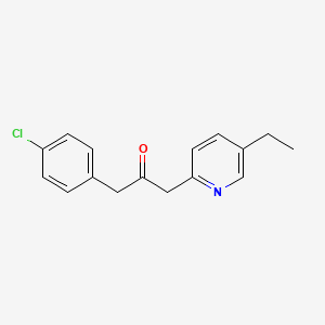 molecular formula C16H16ClNO B1457493 1-(4-Chlorophenyl)-3-(5-ethylpyridin-2-yl)propan-2-one CAS No. 1499802-37-7