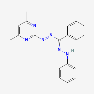 4,6-Dimethyl-2-{(E)-[phenyl(2-phenylhydrazinylidene)methyl]diazenyl}pyrimidine