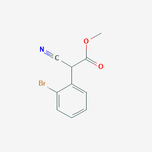 molecular formula C10H8BrNO2 B1457496 甲基2-(2-溴苯基)-2-氰基乙酸酯 CAS No. 1218951-02-0